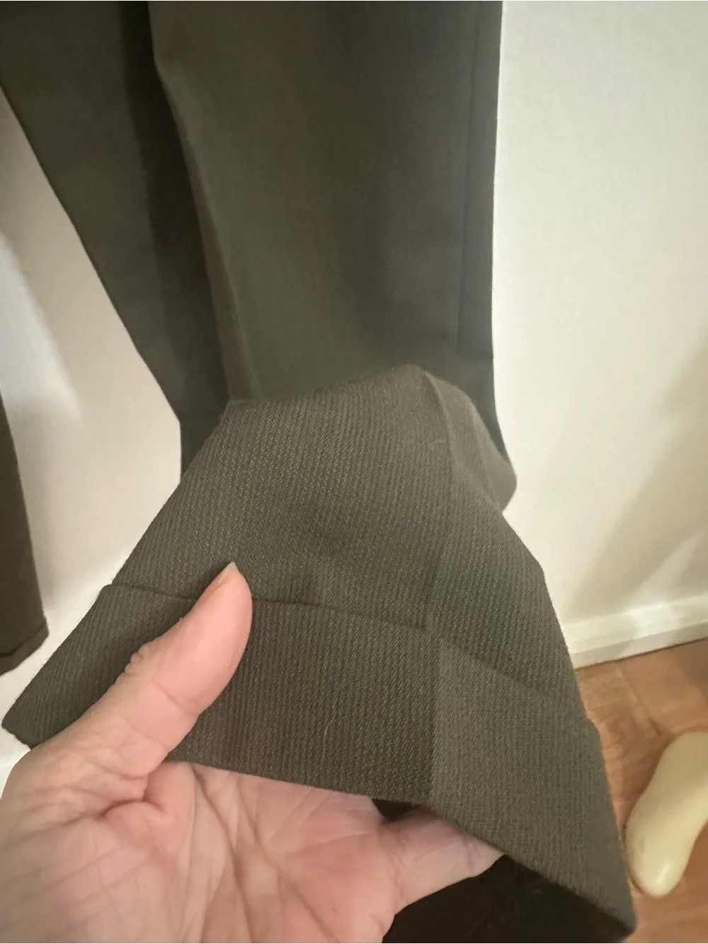 Yves Saint Laurent Men's Olive Dress Trousers